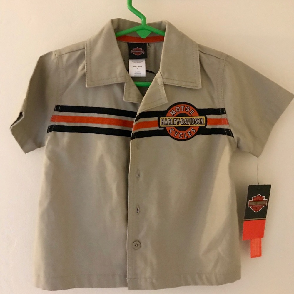 Harley Davidson short sleeve button down shirt